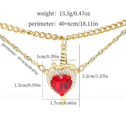 COLLAR CORAZON DE FUEGO