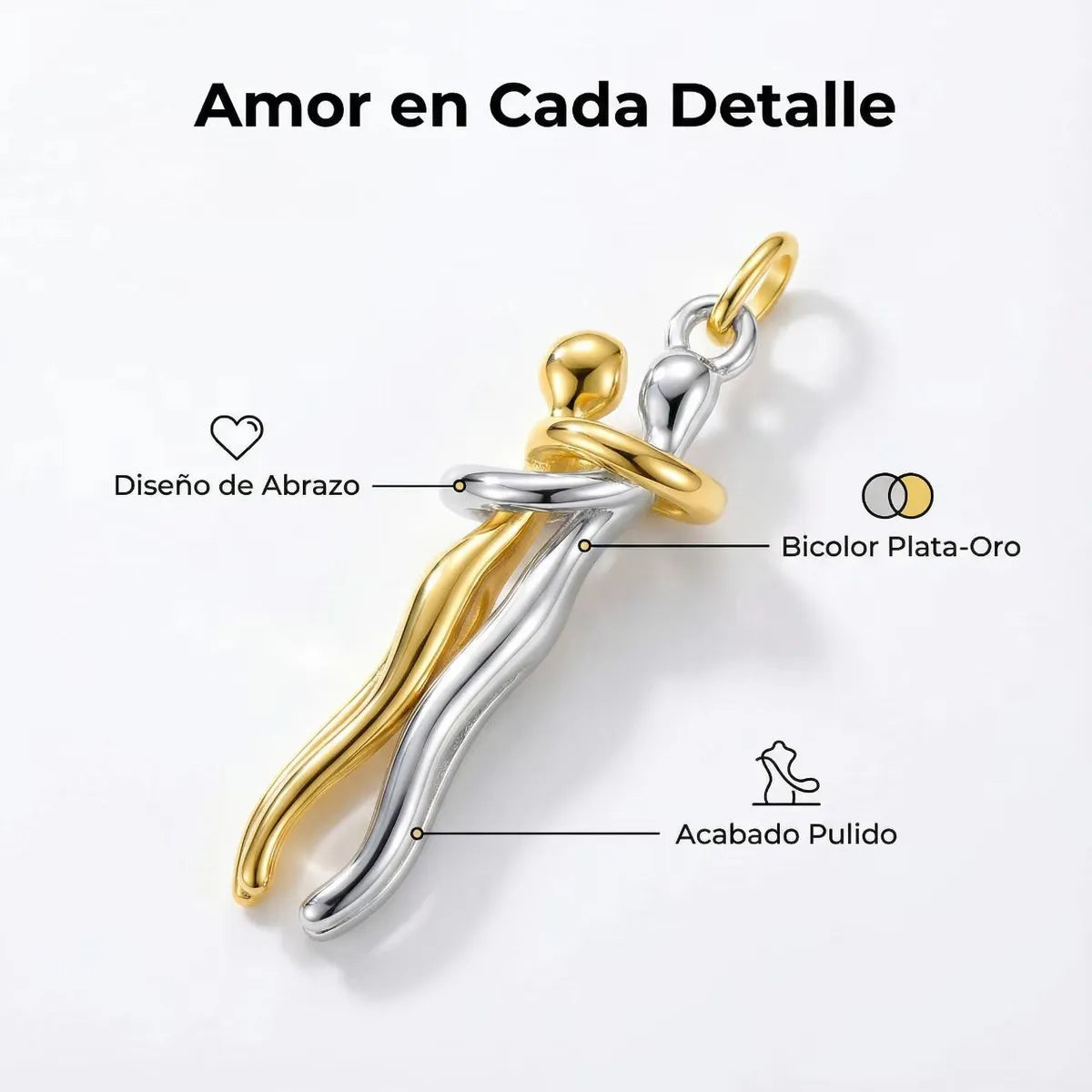 COLLAR PAREJA ABRAZO INFINITO